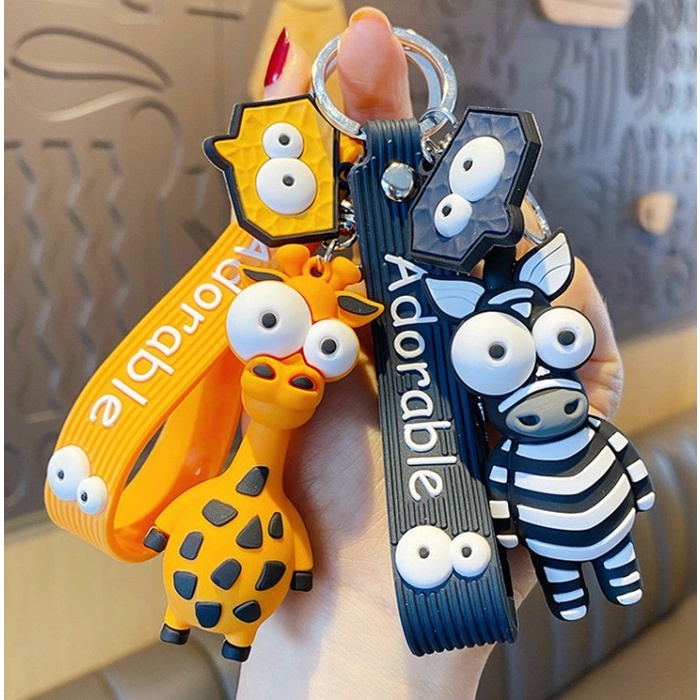 Gantungan Tas Cantolan Kunci Motor Mobil Pengait Tas Kait Kunci Unik 19 Jerapah Zebra Lucu Murah