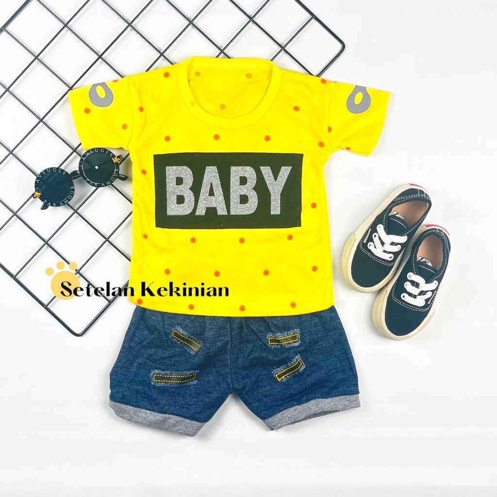 [SK] Setelan Baby Laki Laki Baju Bayi Ecer Casual Kasual Setelan Anak Harga Grosir Karakter Set Anak