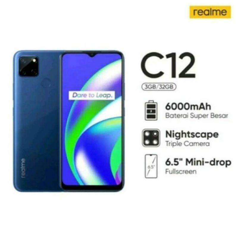 realme C12 3/32 garansi resmi