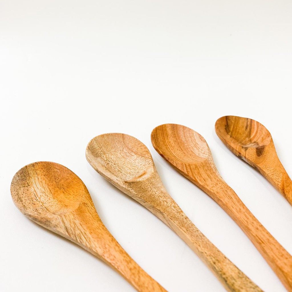 Sendok Makan Bahan Kayu Gagang Oval 20 cm / Sendok Makan Esthetic