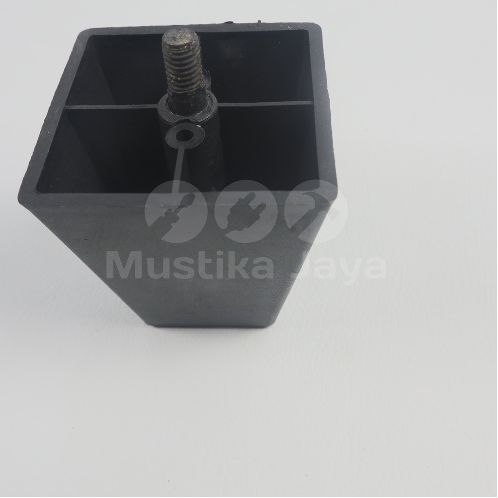 Kaki Sofa Spring Bed Kotak Stabil 8 Cm Hitam Plastik Pakai Baut