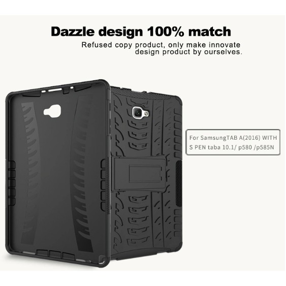 HYBRID STANDING soft case samsung TAB A 10.1 inch 2016 RUGGED DAZZLE CASE