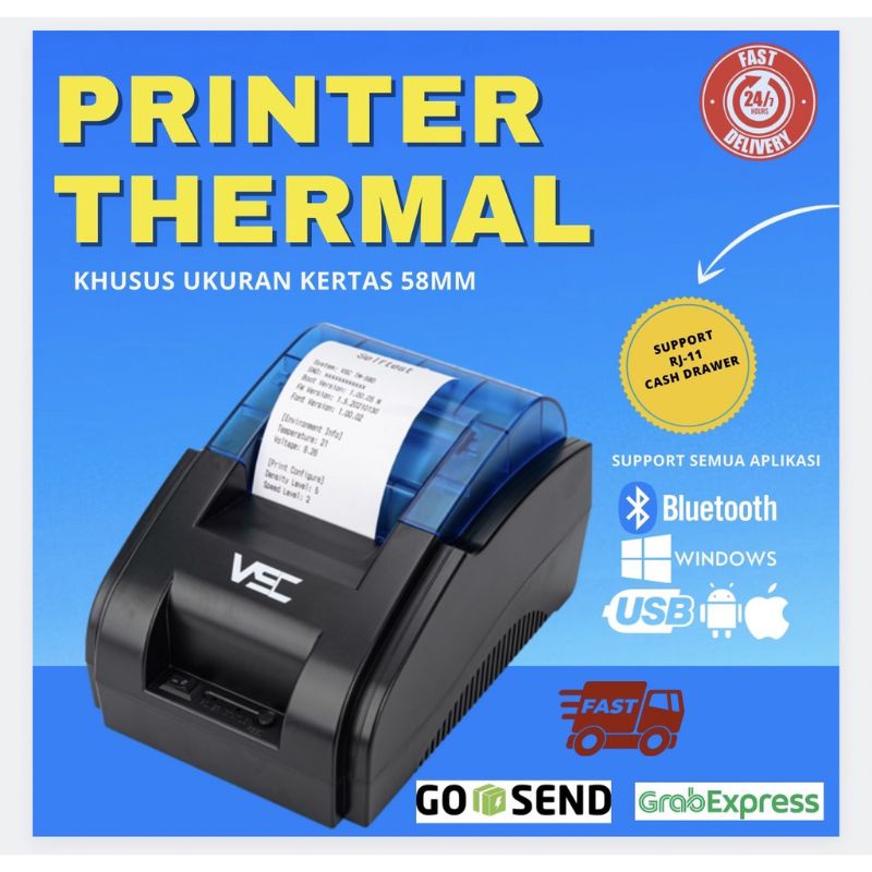 PRINTER KASIR BLUETOOTH THERMAL 58MM VSC ORIGINAL