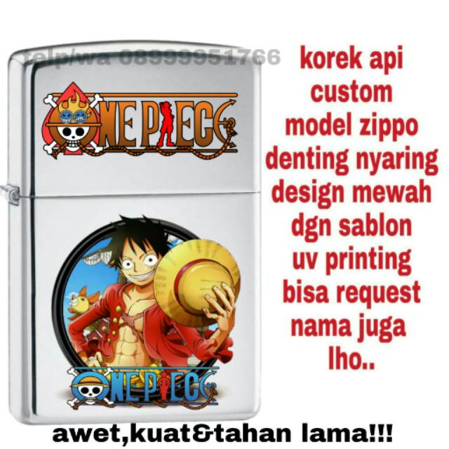 Korek api one piece,model seperti zippo
