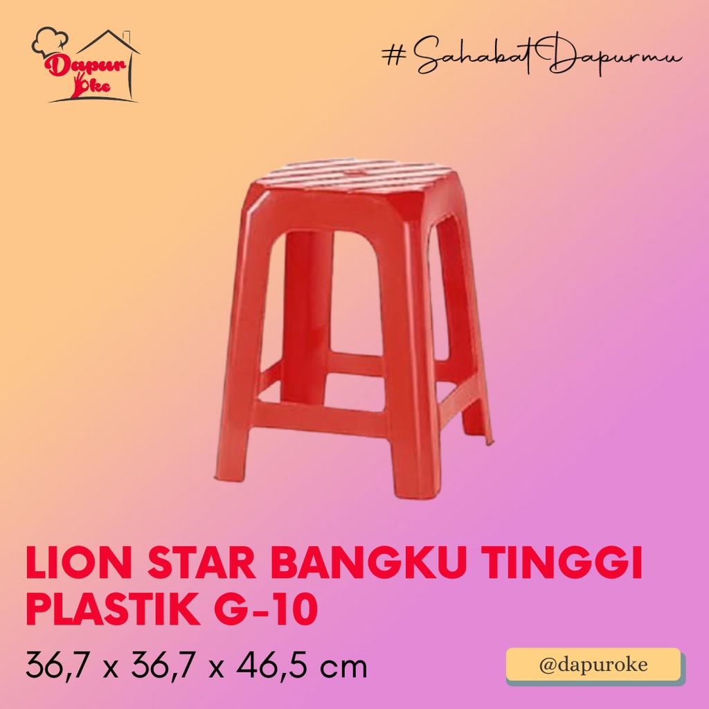 Jual Lion Star Bangku Tinggi Plastik G Espana High Stool Shopee