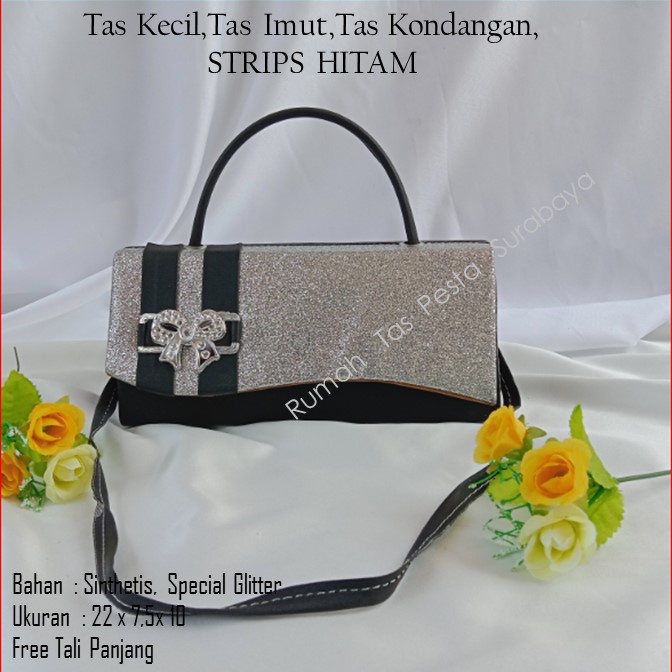 Tas Kecil,Tas Imut,Tas Kondangan,STRIPS HITAM