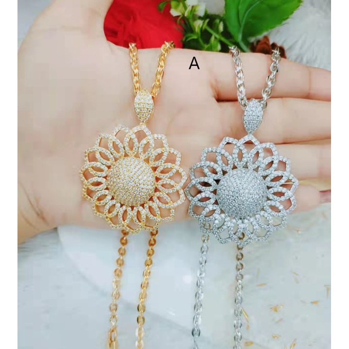 Kalung Xuping Mata Full Lapis Emas Perhiasan Fashion L32