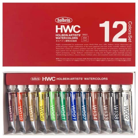 

Holbein Artists’ Watercolors Complete Set of 12 Colors W401