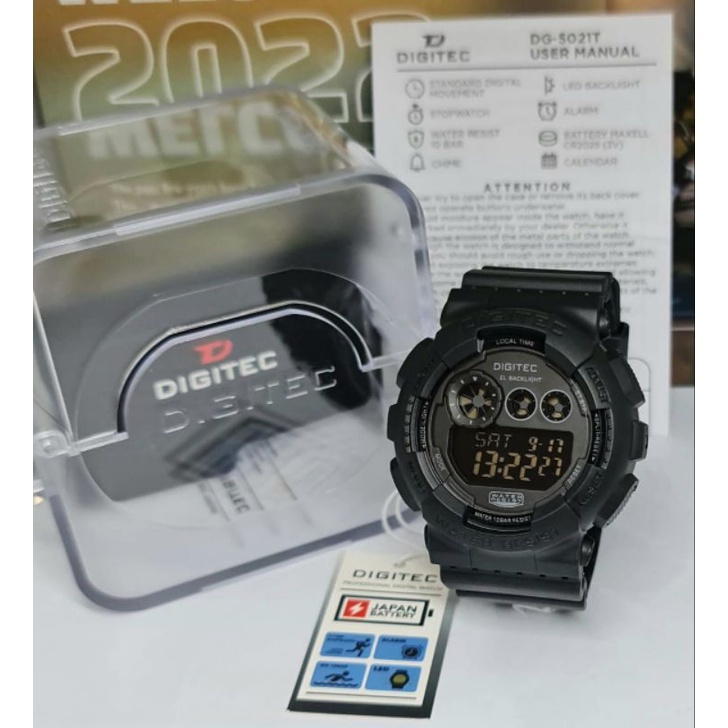 JAM TANGAN PRIA DIGITEC 5021 / DG 5021 ORIGINAL DIGITAL TAHAN AIR