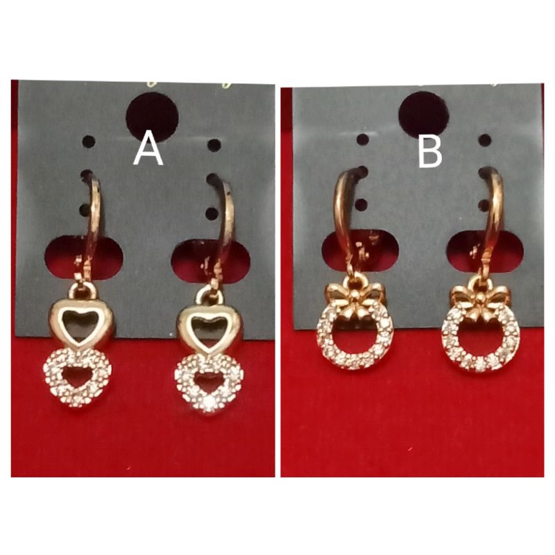 BAL05. Anting xuping wanita lapis emas dgn mata zircon