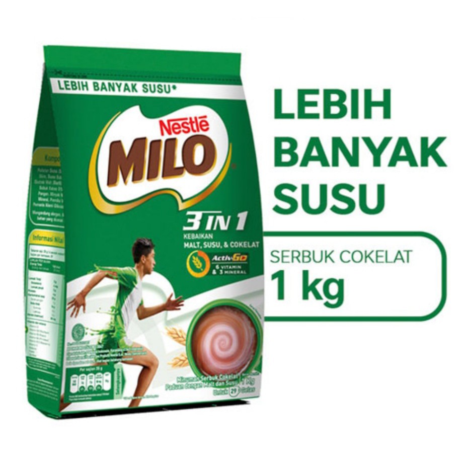 

Milo 3in1 Activ-Go 1000gr ( 1kg ) nestle