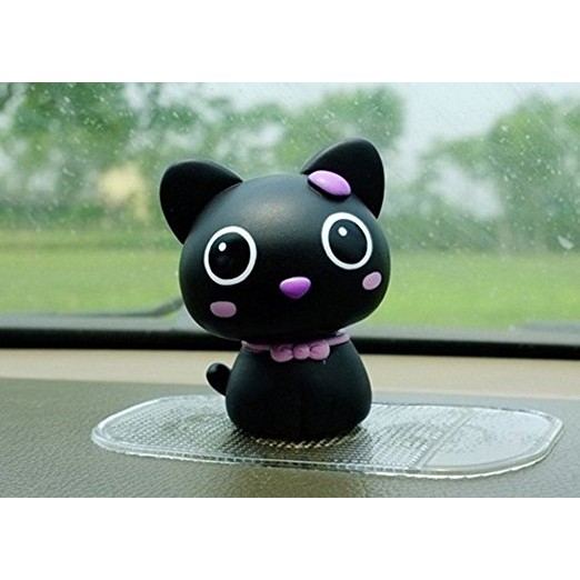 Boneka Pajangan Mobil Goyang Per pada Kepala Kucing Kitty Meow Lucu