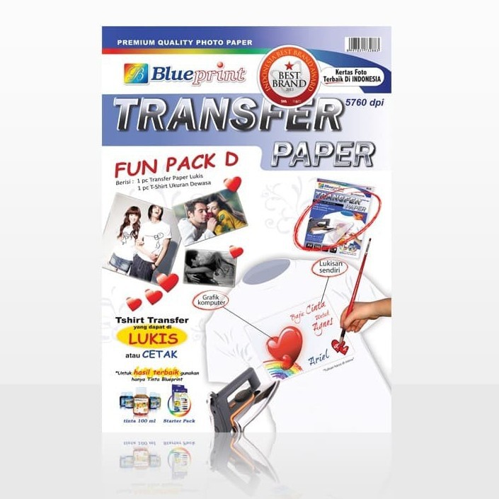 

BLUEPRINT (BP-FPD4160) TRANSFER PAPER FUN PACK D + T-SHIRT