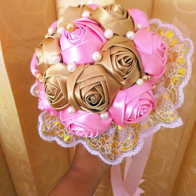 Buket wedding satin