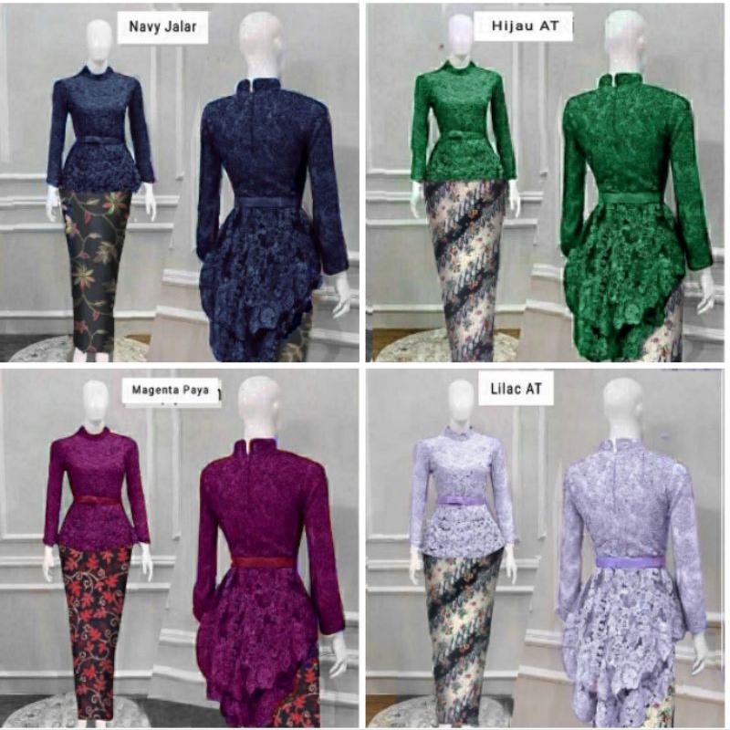 set kebaya wisuda remaja/baju pesta kondangan/kebaya akad nikah/seragam pagar ayu/kebaya tunangan/ko