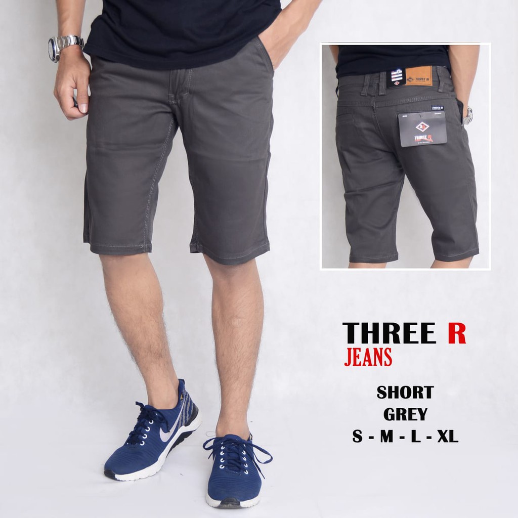 Promo Celana Jeans Pendek Ligt BEIGE Pria / Celana Jeans cream Pria / Celana Jeans grey Pria