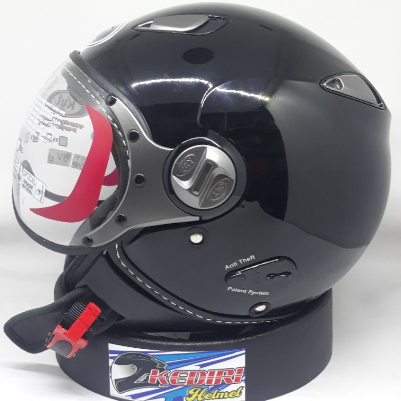 Helm KYT Elsico solid polos-Hitam