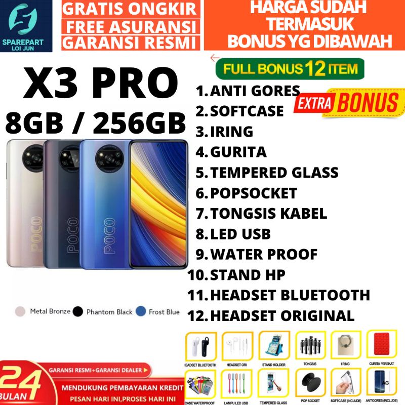 xiaomi poco x3 pro 8 256 6 128 ram 8gb rom 256gb garansi resmi tam