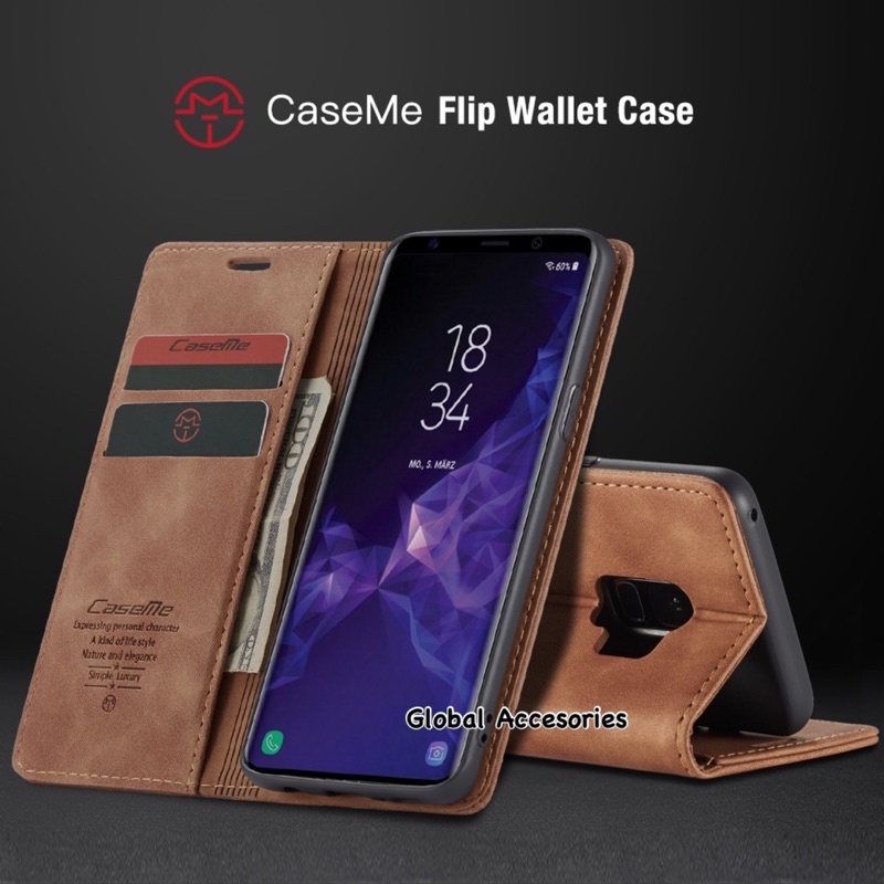 Flip Case Samsung S9 S9 Plus S9+ Case CASEME ORIGINAL Case Flip Dompet Wallet Samsung S9 S9+ / Cassi