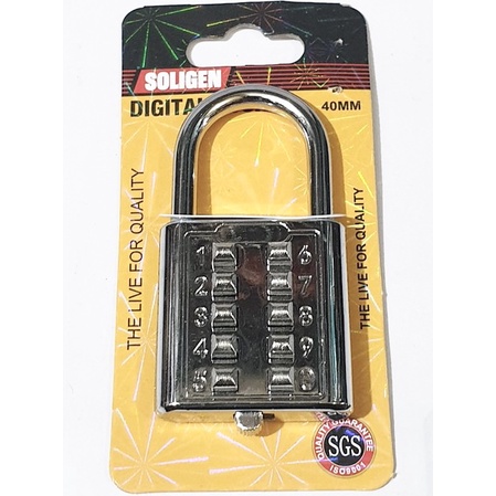 Gembok Nomor Password Digital Soligen 40mm