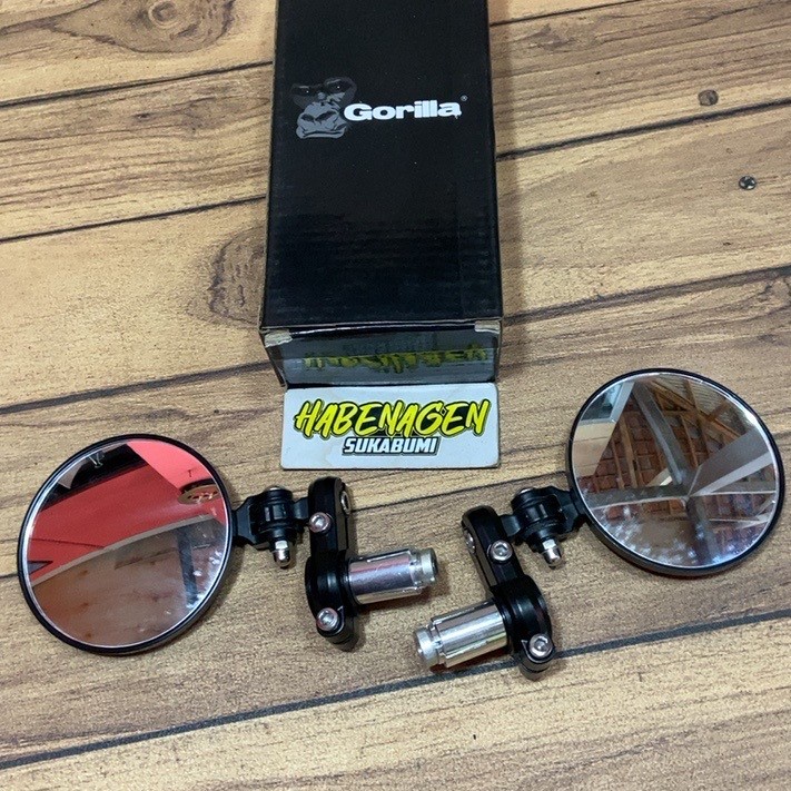 kaca spion sepion jalu stang stir setir setang lipat bulat cembung retro variasi tanduk end bar endb