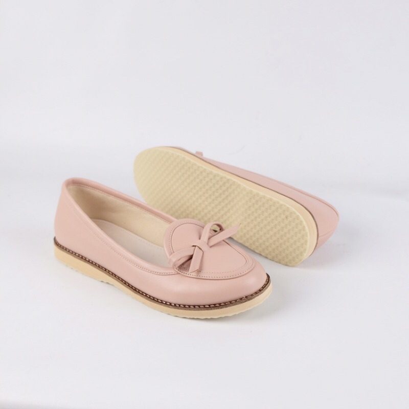 [SIAP KIRIM] BRShoes34 Pink Sepatu Kerja Casual Flat Wanita