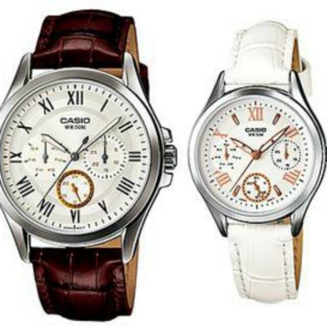 Jam Tangan Casio Original Couple Pria&amp;Wanita MTP-E301L-7B &amp; LTP-E301L-7A (Harga Sepasang)