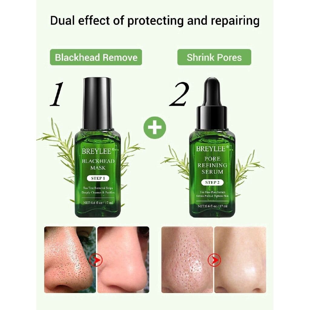 Breylee Varian Blackhead / Komedo Remove &amp; Pore Serum Wajah (Step 1 dan Step 2)