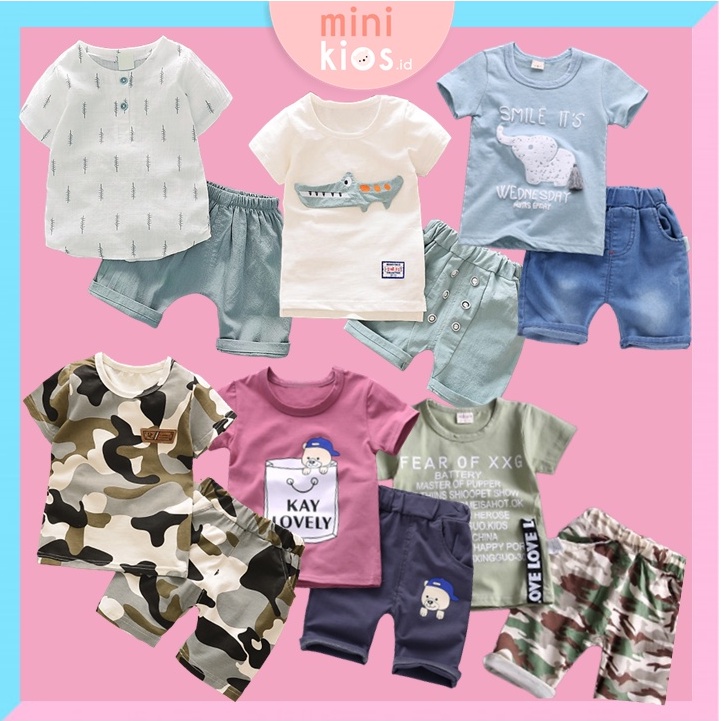 SETELAN PENDEK ANAK LAKI LAKI BAJU ANAK PEREMPUAN SET