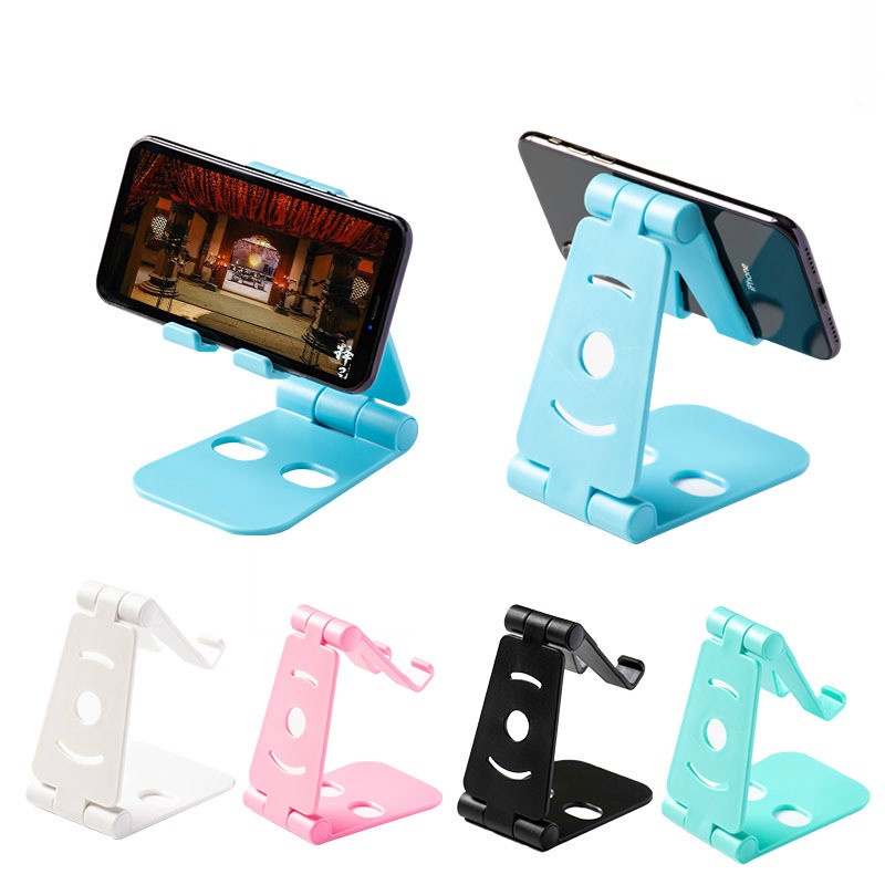 Solid Macaron Color Creative ABS Plastic Portable Desktop Lazy Phone Holder