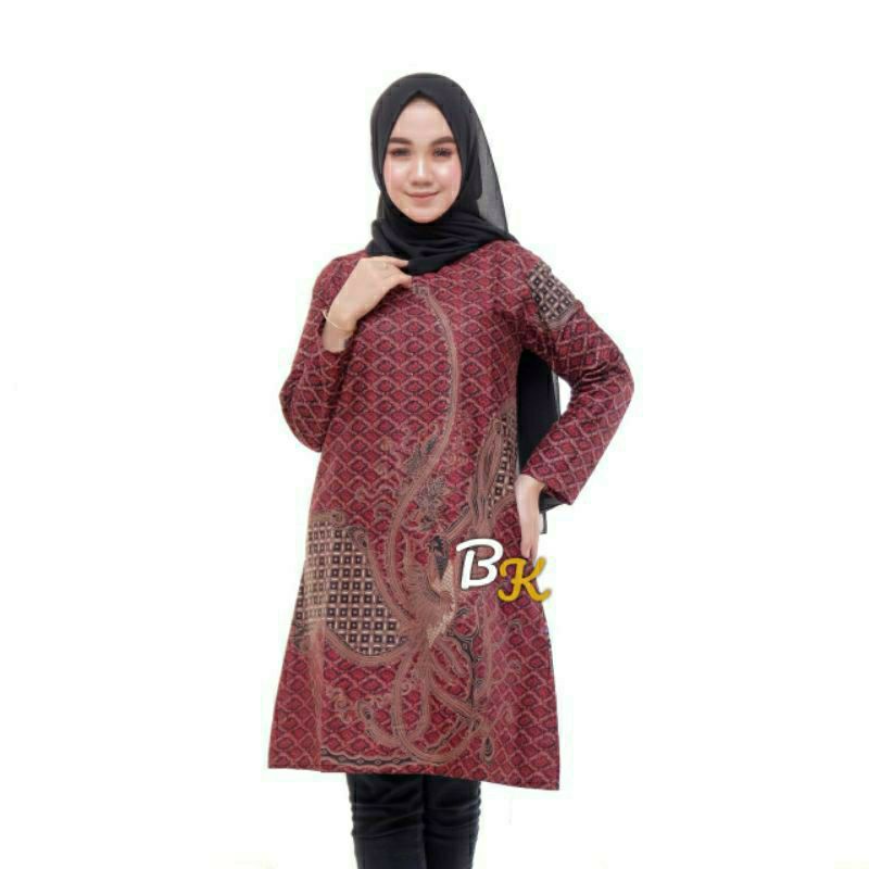 MURSYID OFFICIAL - Batik Couple Seragam | Batik Couple Modern | Baju Batik Couple | Batik Tunik Couple | Batik Couple Panjang M L XL XXL JUMBO Emhabatik-B.TUNIK