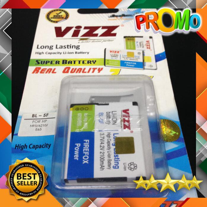 BATERAI NOKIA BL 5F N78 6210 6710 E65 N96 DOUBLE POWER VIZZ 2100MAH