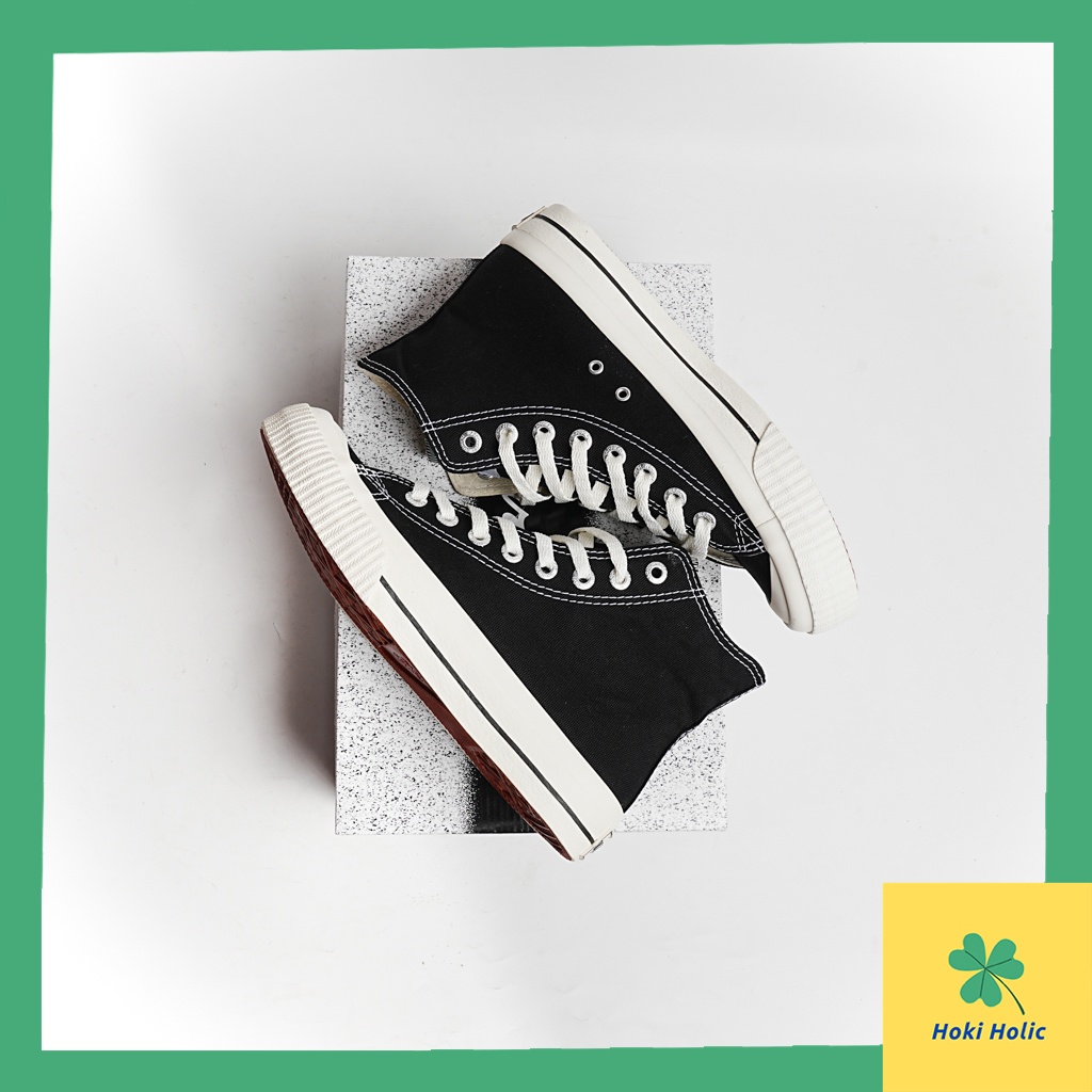 Warrior Venus HC High - Sepatu Vulcanized Canvas Pria/Wanita Warrior Original Termurah - Warna Black dan White