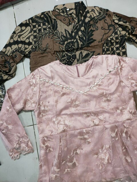 Batik Couple Kebaya Set Asyifa Series Tunangan Lamaran Wisuda Kondangan Kekinian 2021