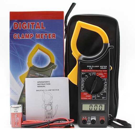 Tang Ampere Tester Digital Kelistrikan - Multimeter Digital / Clamp Meter DT 266 - Amper Multimeter DT266