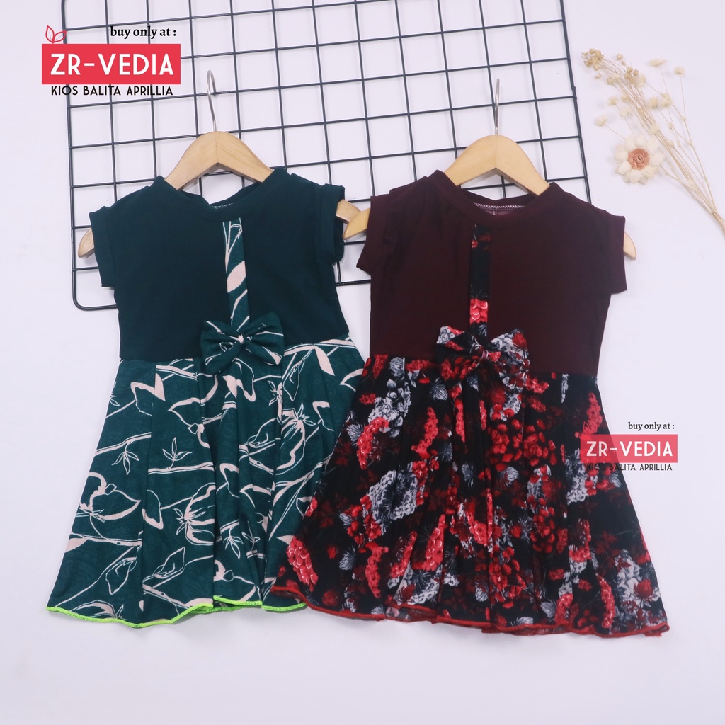 Dress Lala Bayi Uk 3-18 bulan / Baby Anak Perempuan Murah Baju Dres Batik Yukensi Adem  Grosir