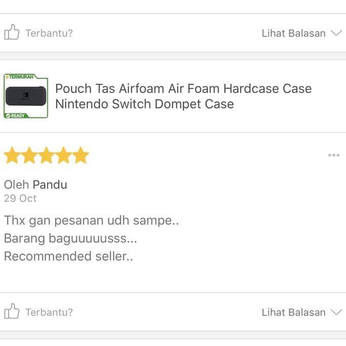 Pouch Tas Airfoam Air Foam Hardcase Case Nintendo Switch Dompet Lite Alfredo87 Buru Order