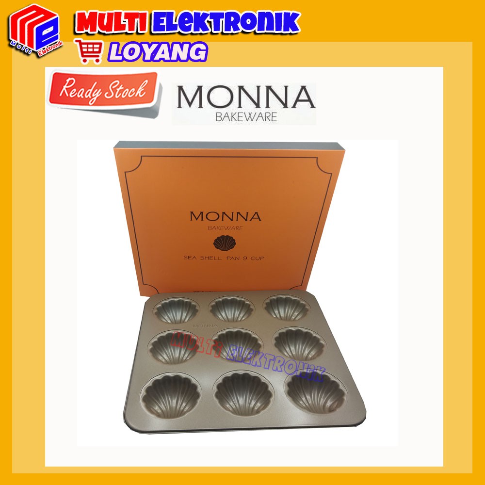 Loyang SEA SHELL 9 CUP Monna Bakeware - Loyang, Cetakan Kue