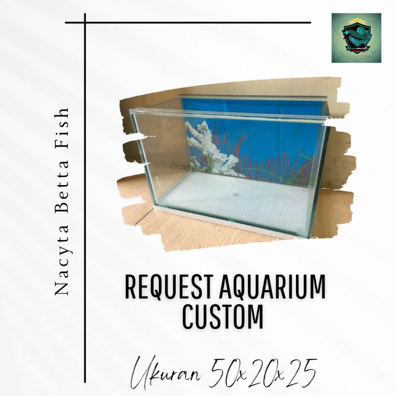 Aquarium Ukuran 50 x 20 x 25