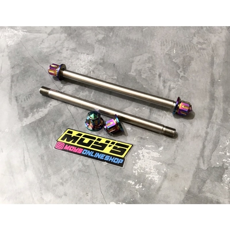 AS RODA DEPAN MIO STAINLESS PROBOLT H2 BLUE GOLD RAINBOW ORIGINAL HENG THAILAND