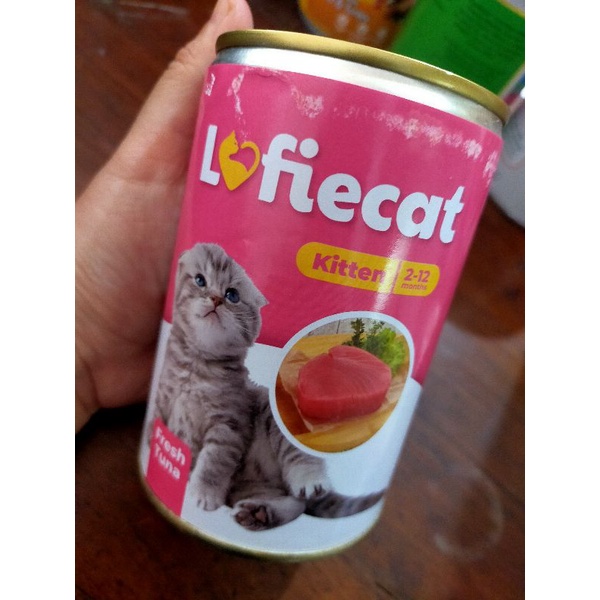 Lofiecat Kaleng Tuna Kitten 400gr Makanan Kucing Basah Kaleng