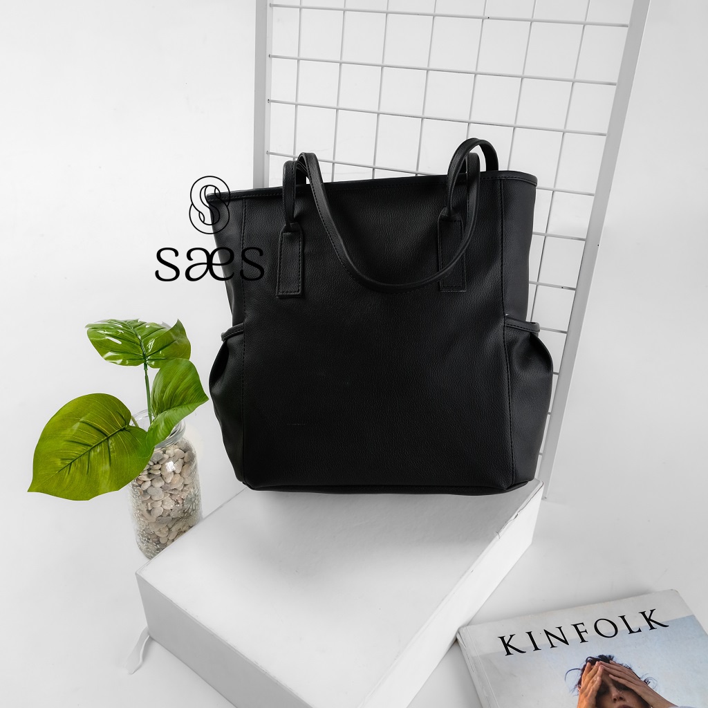 SAES - Vinca Tas Tote Bag Wanita Kulit Wanita Vintage Retro