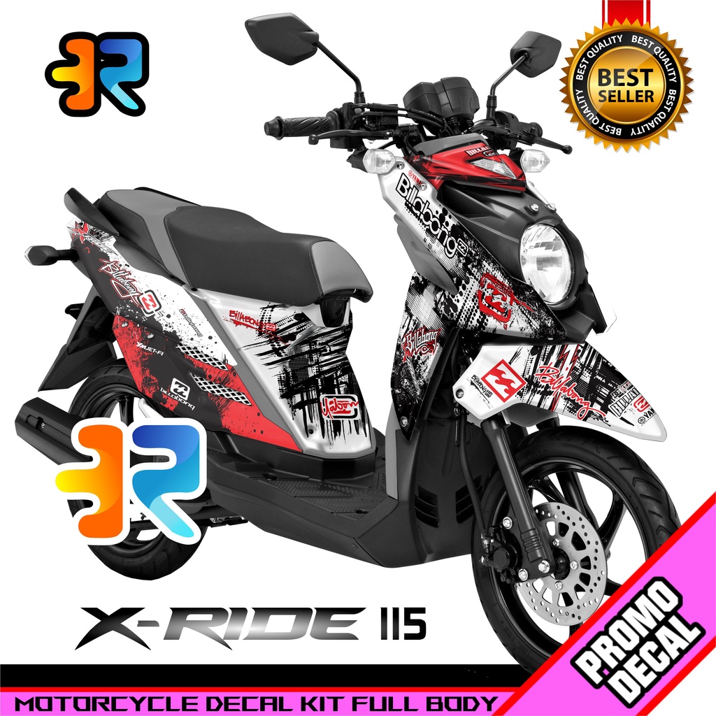 Decal Motor XRide 115 Desain Surfing Billabong Sticker Decal X-Ride 115 Full Body