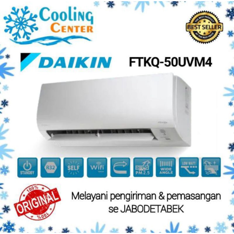 AC DAIKIN FTKQ 50 2 pk FLASH INVERTER THAILAND + PASANG INSTALASI