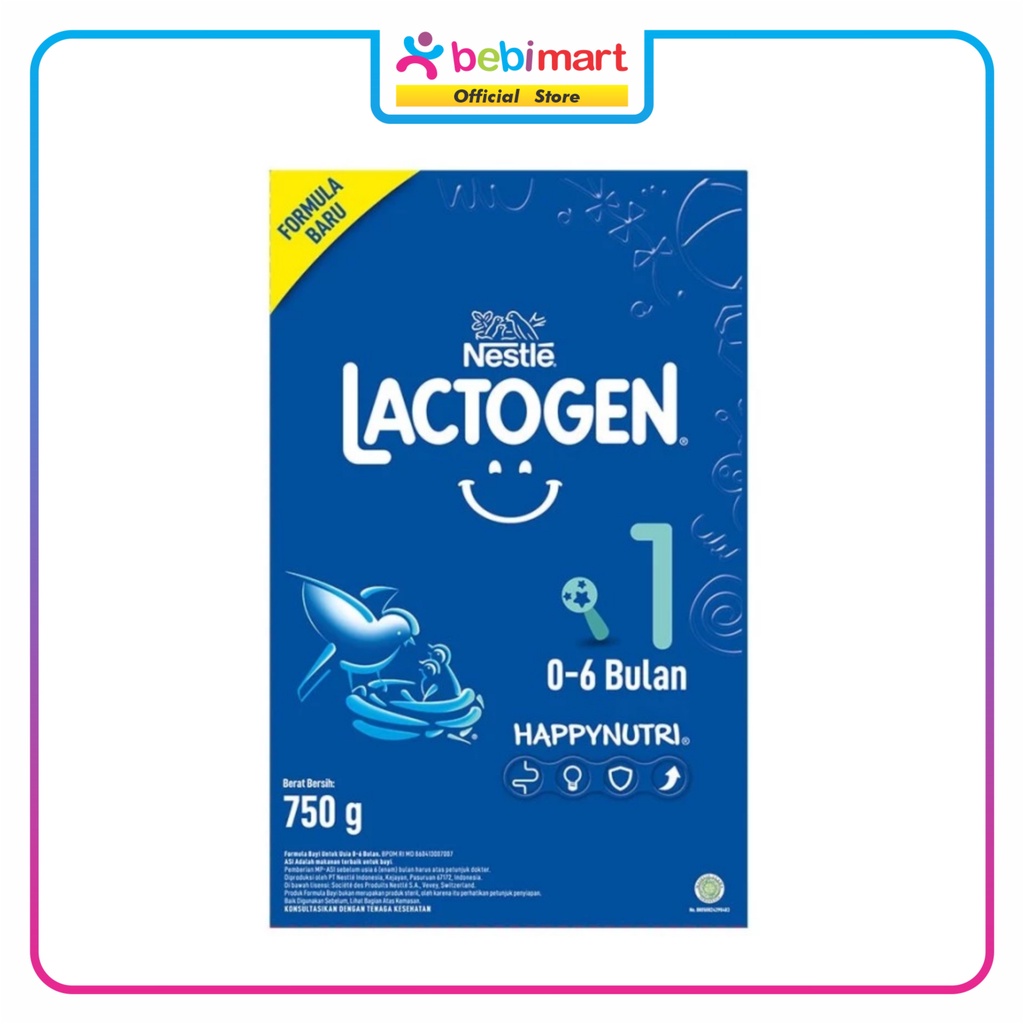 Nestle LACTOGEN 1 735gr/750gr - Susu Formula Bayi 0-6 Bulan