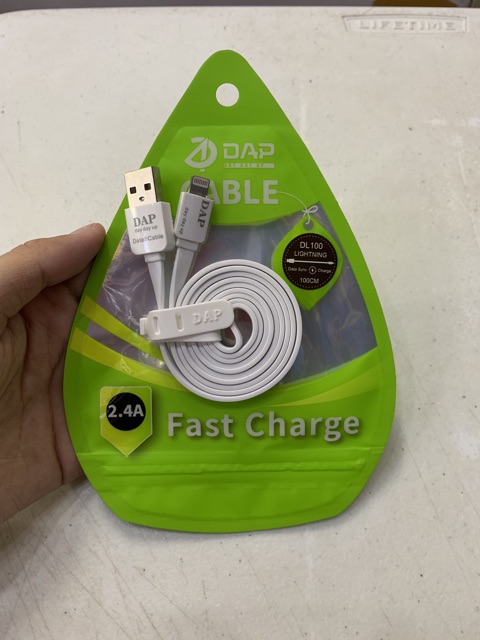 KABEL DATA lightning DAP DL100 FAST CHARGING 2.4A