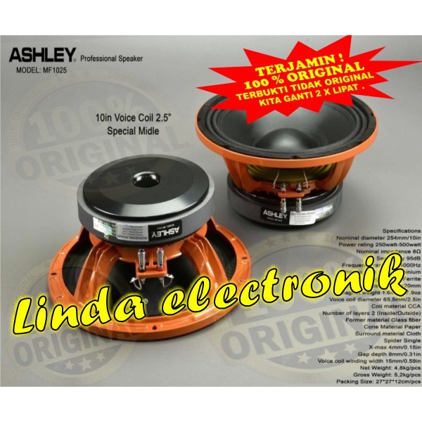 Speaker ASHLEY MF1025 ashley mf1025 original SPECIAL MIDLE