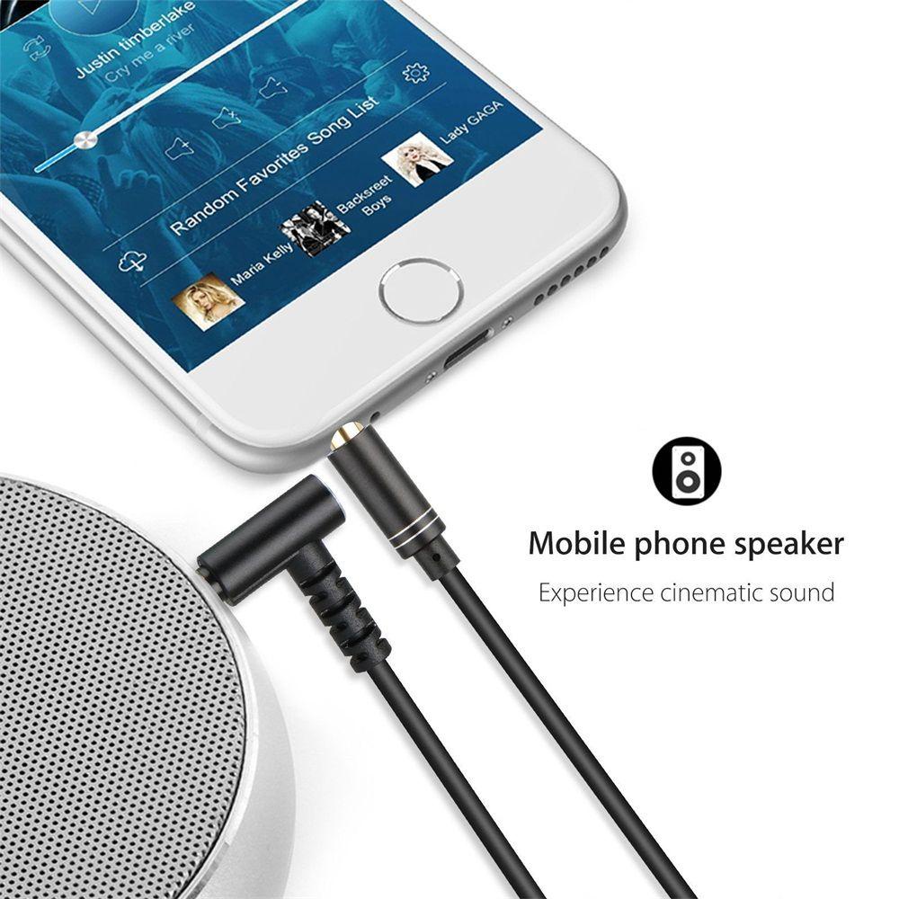 Populer Kabel L Mobil Kabel Audio 3.5mm Dengan Microphone Aux