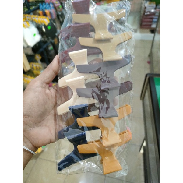 (100gr) 1pak jepit cakar rambut warna bolak balik isi 12pcs