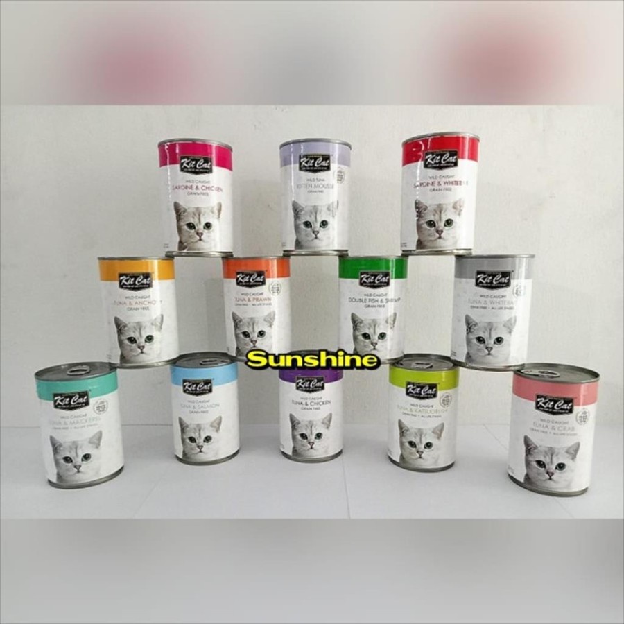 Makanan Kucing Basah Kaleng Kit Cat 400gr All Varian - No Whiskas